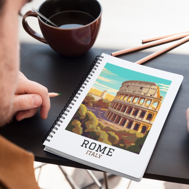 Klassisches Rom Italien Kolosseum Historisch Notizblock (rome italy skyline colosseum notebook)