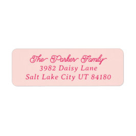 Klassisches Rosa auf rosa Rücksendeadresse