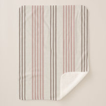 Klassisches Rosa Braun Ticking Streifenmuster