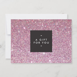 Klassisches Rosa Glitzer Salon Geschenkgutschein