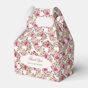 Klassisches Rosa Grün Gelb Floral Schwan Vogel Hoc Geschenkschachtel