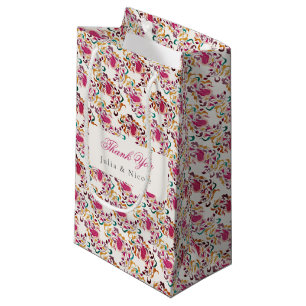 Klassisches Rosa Grün Gelb Floral Schwan Vogel Hoc Kleine Geschenktüte