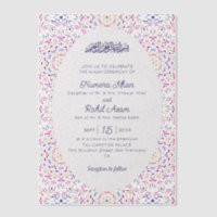 Klassisches Rosa Lila Blau Juwel Gold Muslimische 
