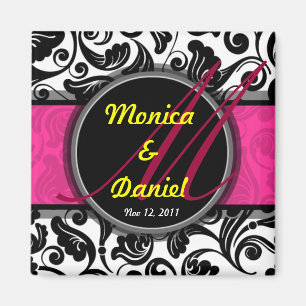 Klassisches Rosa Save the Date, das Magneten A008 Magnet
