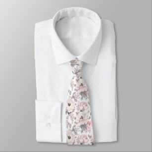 Klassisches rosa u. graues Muster Krawatte