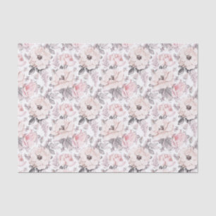 Klassisches rosa u. graues Muster Seidenpapier