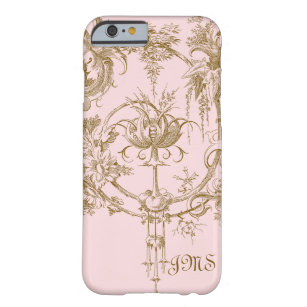Klassisches Rosa und Muster Browns Toile Barely There iPhone 6 Hülle