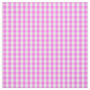 Klassisches rosa weißes Gingham-Karo-Muster Stoff