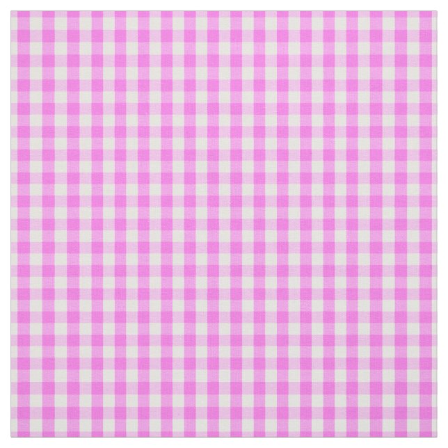 Klassisches rosa weißes Gingham-Karo-Muster Stoff (Muster)