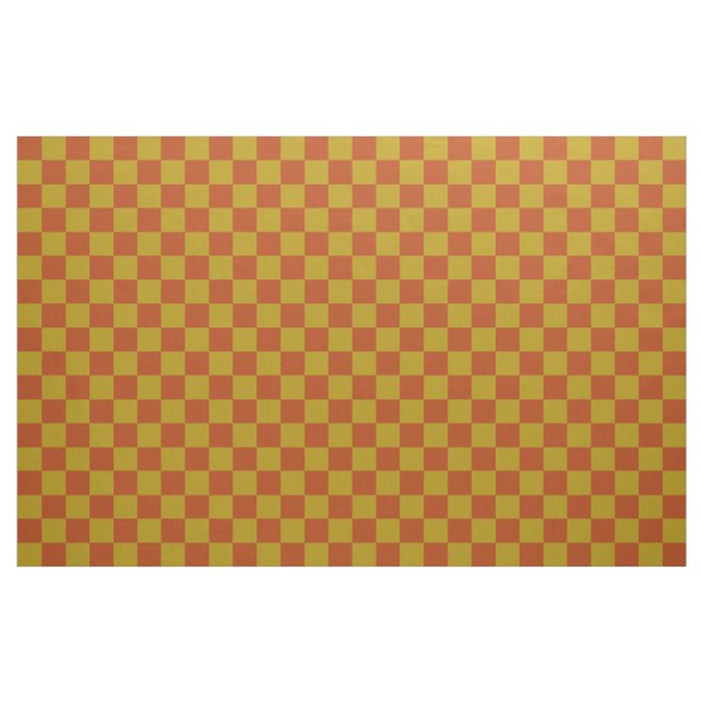 Klassisches Rost- und Gold-Checkerboard-Muster Stoff (Yard (91,4 cm))