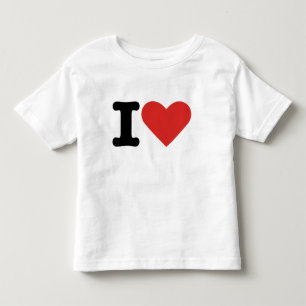 Klassisches Rot Herz Ich Liebe Minimalistisches Kl Kleinkind T-shirt