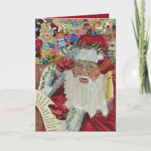 Klassisches Rot im Inneren, Santa überprüft die Li