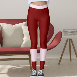 Klassisches Rot Pinkes Valentinstag-Geschenk für F Leggings