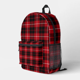 Klassisches Rot-Schwarz-Karo Bedruckter Rucksack