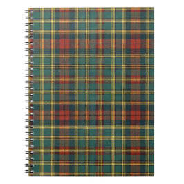 Klassisches Rot- und Grün-Schotten-Tartan-Karo-Mus Notizblock