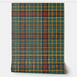 Klassisches Rot- und Grün-Schotten-Tartan-Karo-Mus Tapete