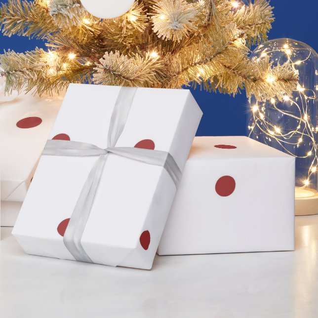 Klassisches Rot-Weiß-Punkte-Muster Geschenkpapier (Feiertage)