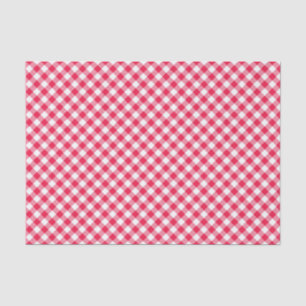 Klassisches rot-weißes Gingham-Muster Rustikal Seidenpapier