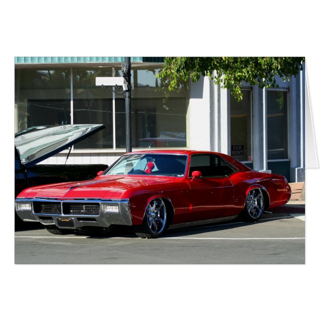 Klassisches rotes Auto (Vorderseite (Horizontal))