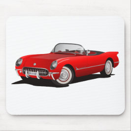Klassisches Rotes Auto Mousepad