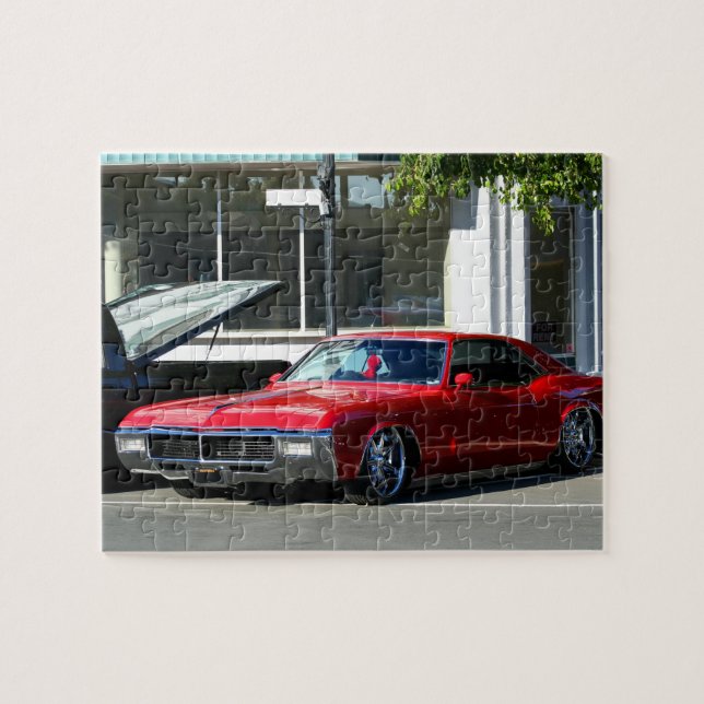 Klassisches rotes Auto Puzzle (Horizontal)