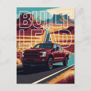 🌆 Klassisches rotes Auto Stadt Reise Kunstwerk Postkarte