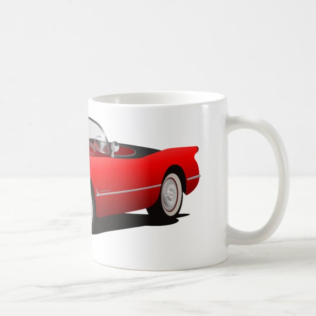 Klassisches Rotes Auto Tasse (Rechts)