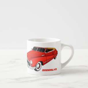 Klassisches rotes Automobil von 1948 Espressotasse