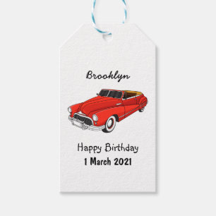 Klassisches rotes Automobil von 1948 Geschenkanhänger