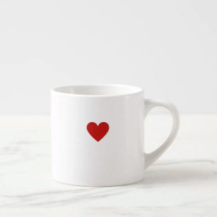Klassisches Rotes Herz Einfache Liebe Moderne Mini Espressotasse