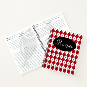 Klassisches rotes Rezeptbuch Notizbuch