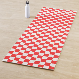 Klassisches rotes Schachbrett Yogamatte