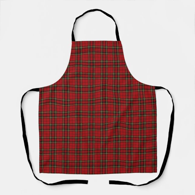 Klassisches rotes Tartan-Karo Schürze (Vorderseite)