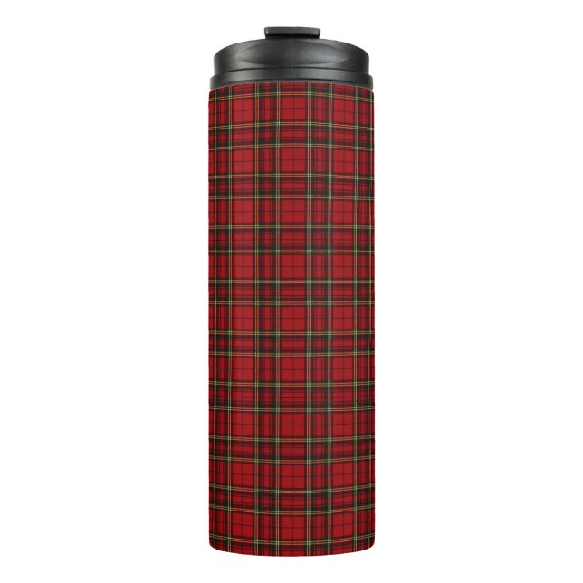 Klassisches rotes Tartan-Karo Thermosbecher (Vorderseite)