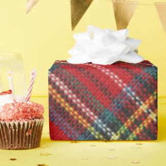 Klassisches rotes Tartan-Karo-Weihnachtspapier Geschenkpapier