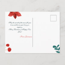 Klassisches rotes und grünes florales Weihnachten