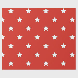 Klassisches rotes und weißes Sternen-Wrap-Papier Geschenkpapier