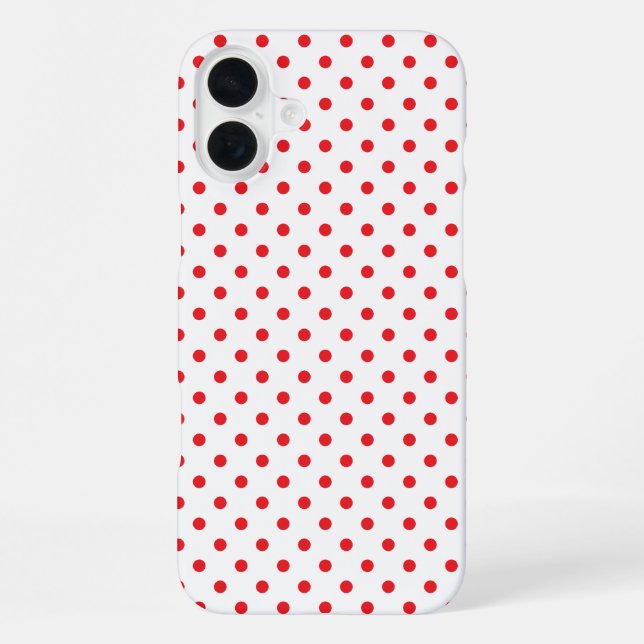 Klassisches rotes winziges Punkte-Muster iPhone Hülle (Rückseite)