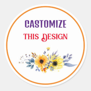 Klassisches Round-Sticker-Design Runder Aufkleber