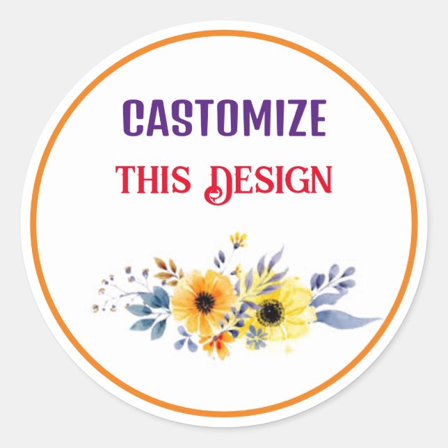 Klassisches Round-Sticker-Design Runder Aufkleber (Vorderseite)