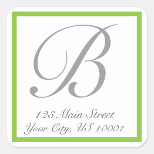 Klassisches Rücksendekennzeichen Quadratischer Aufkleber