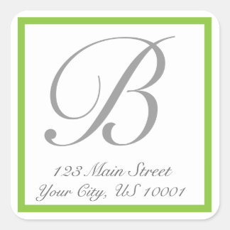 Klassisches Rücksendekennzeichen Quadratischer Aufkleber