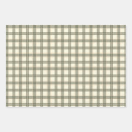Klassisches Sage-Tartan-Geschenkpapier-Set Geschenkpapier Set