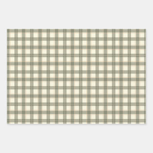 Klassisches Sage-Tartan-Geschenkpapier-Set Geschenkpapier Set