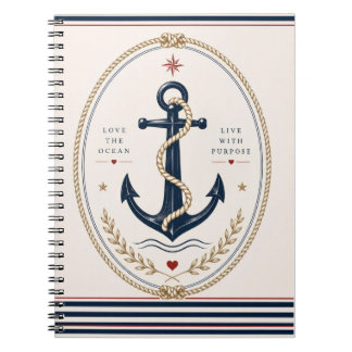 Klassisches Sailorcore-Marine-Notizbuch Notizblock