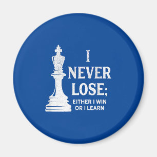 Klassisches Schach-Design, ich verliere nie; ich g Magnet