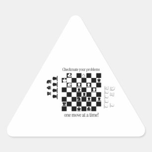 Klassisches Schach-Inspiriertes Design Dreieckiger Aufkleber