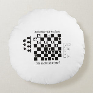 Klassisches Schach-Inspiriertes Design Rundes Kissen