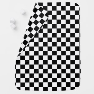 Klassisches Schachbrett-Schwarz-weißes Muster Babydecke