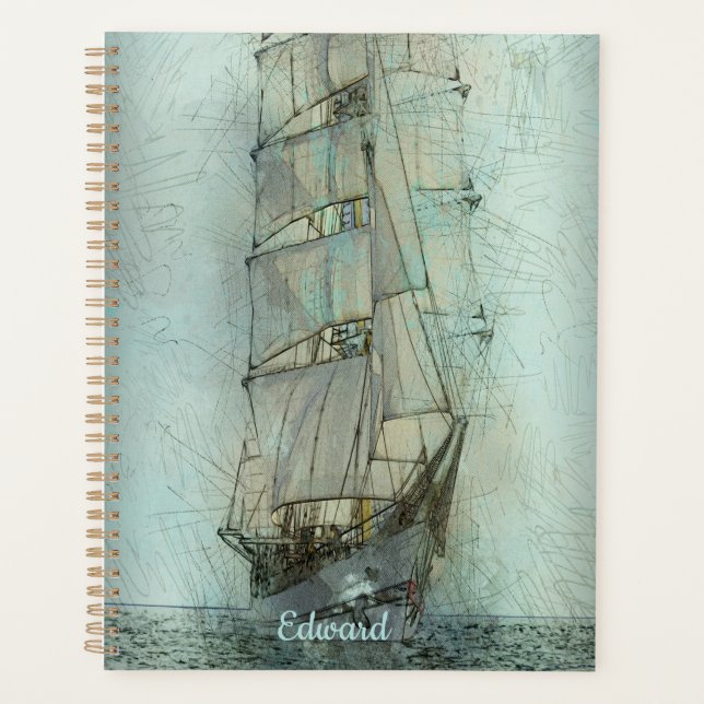 Klassisches Schiff (blau) Planer (Vorderseite)